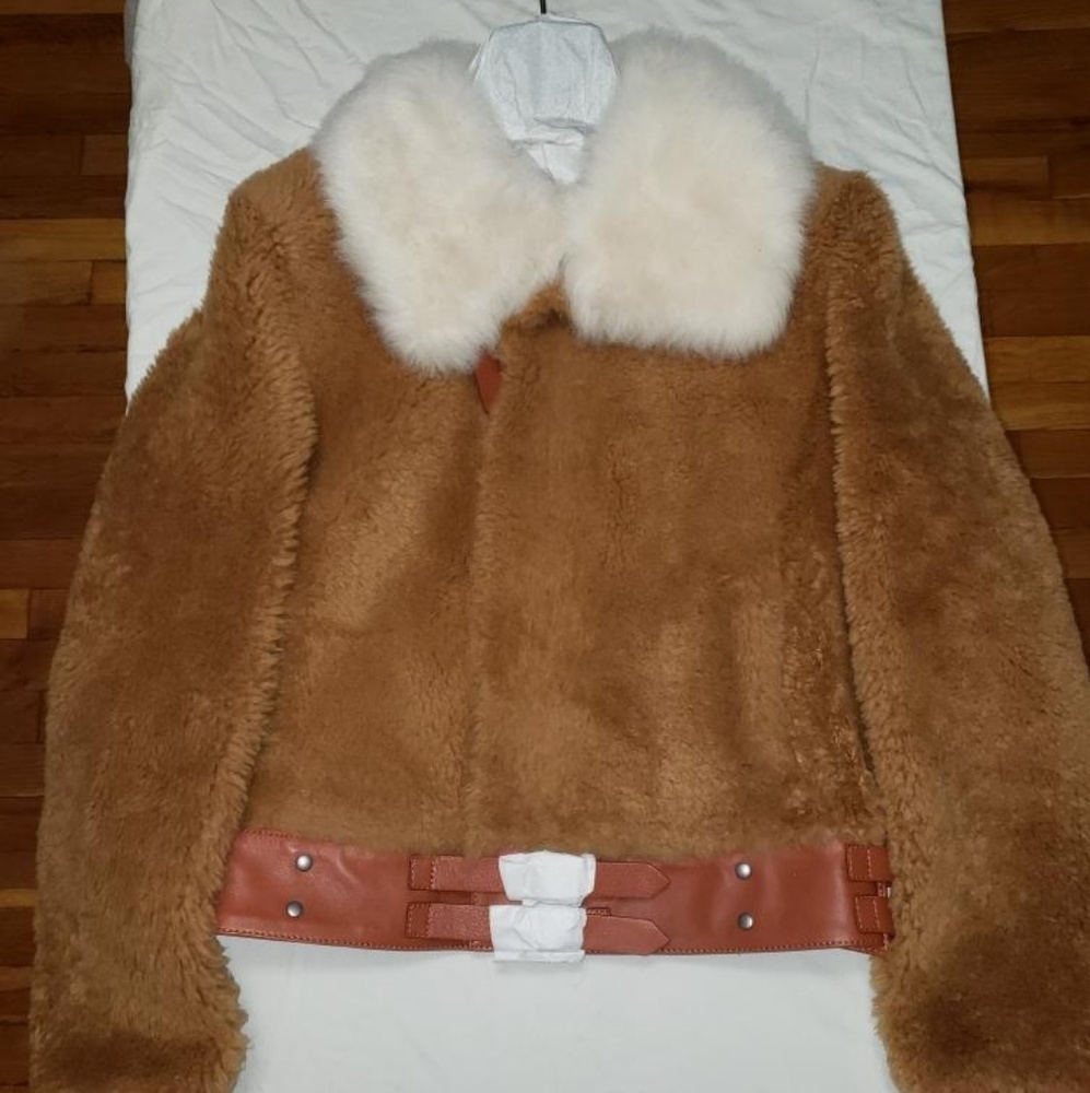 COACH caramel/cream Short Sherlyn Jacket